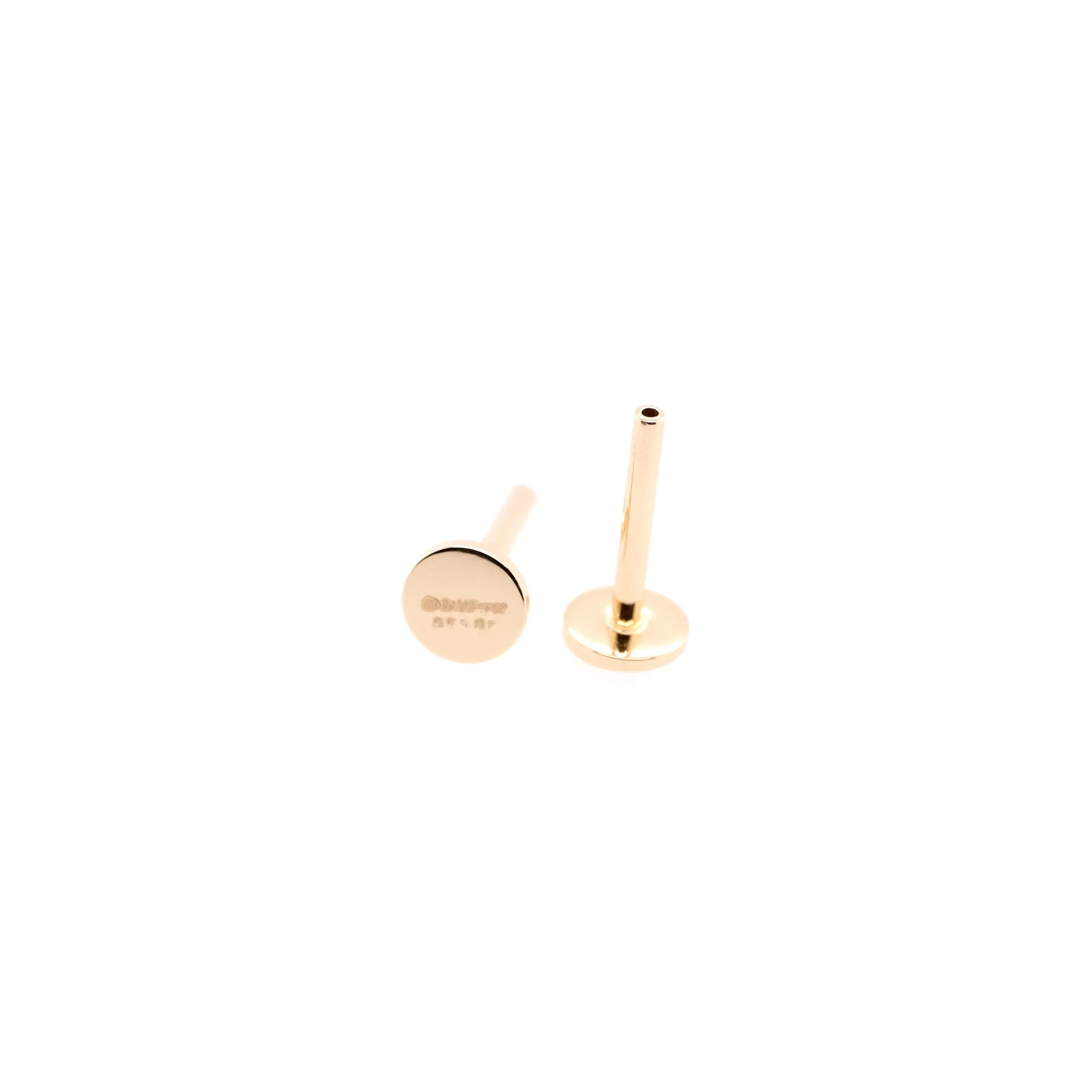 14k Gold Threadless Post