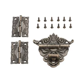 2Pcs Cabinet Hinges 1pc Antique Bronze Jewelry