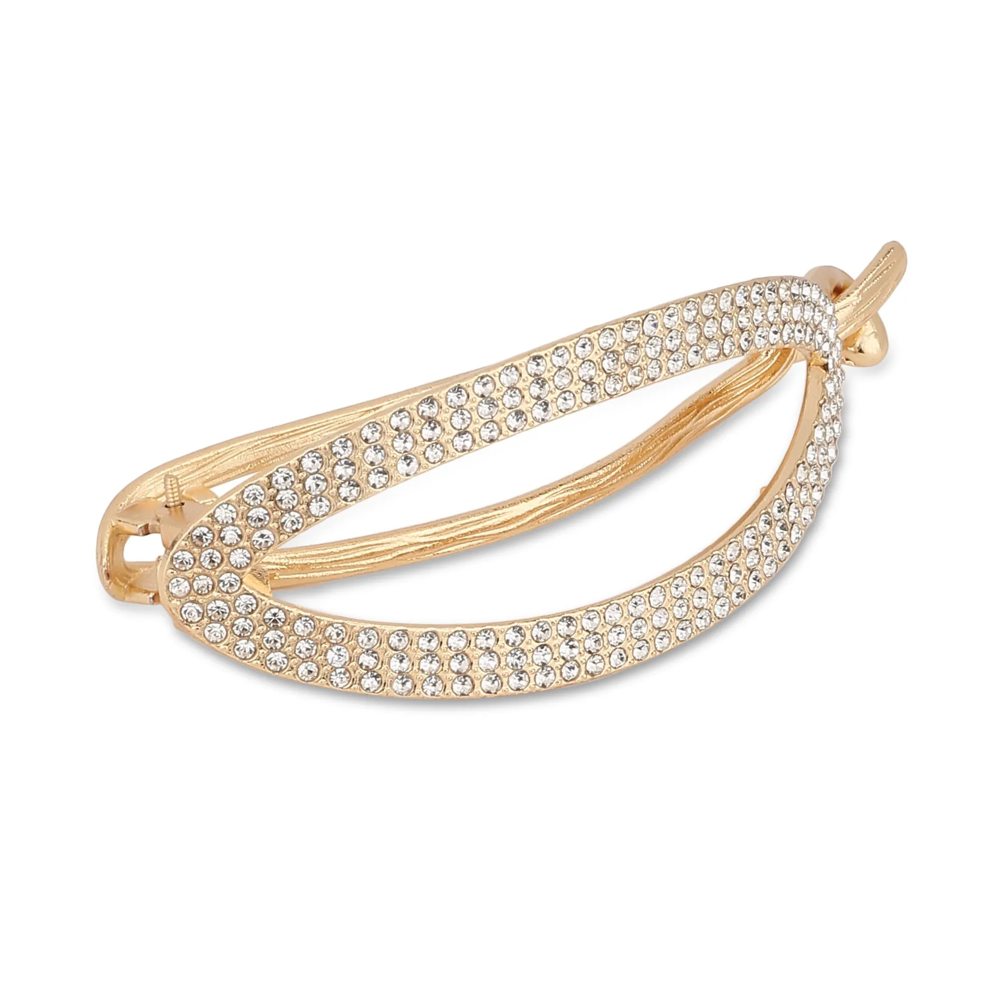 Accessorize London Women's Gold Large Sparkle Hair Clip