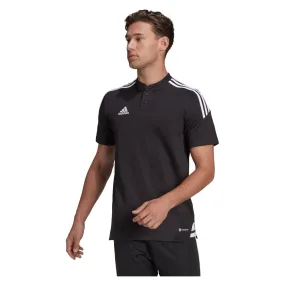 adidas Condivo 22 Mens Football Polo Shirt Black Sports Teamwear Top