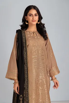 BEIGE-JACQUARD-3 PIECE (HBN233P10)