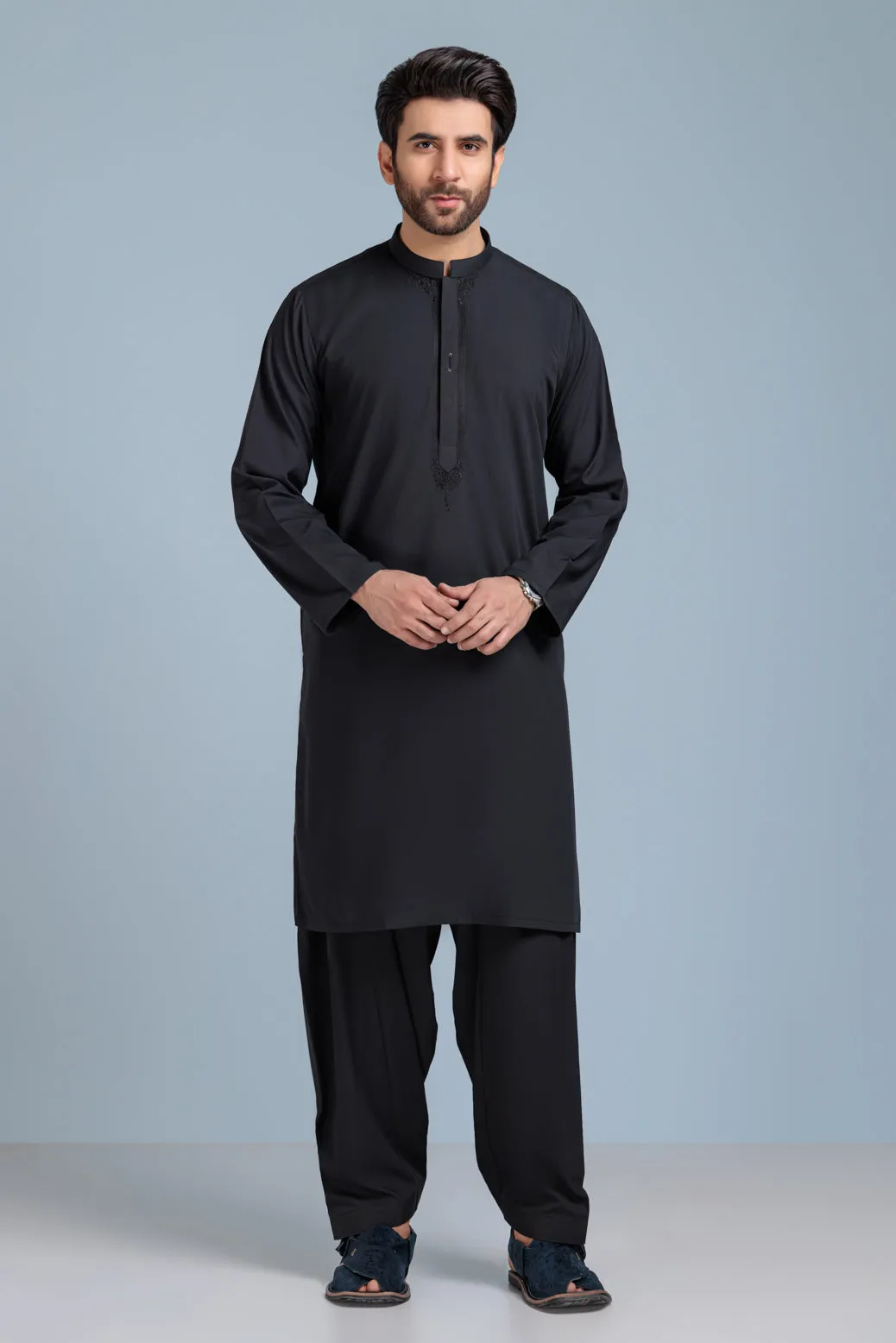 BLACK-BLENDED-KURTA SHALWAR (KSRS23-040)