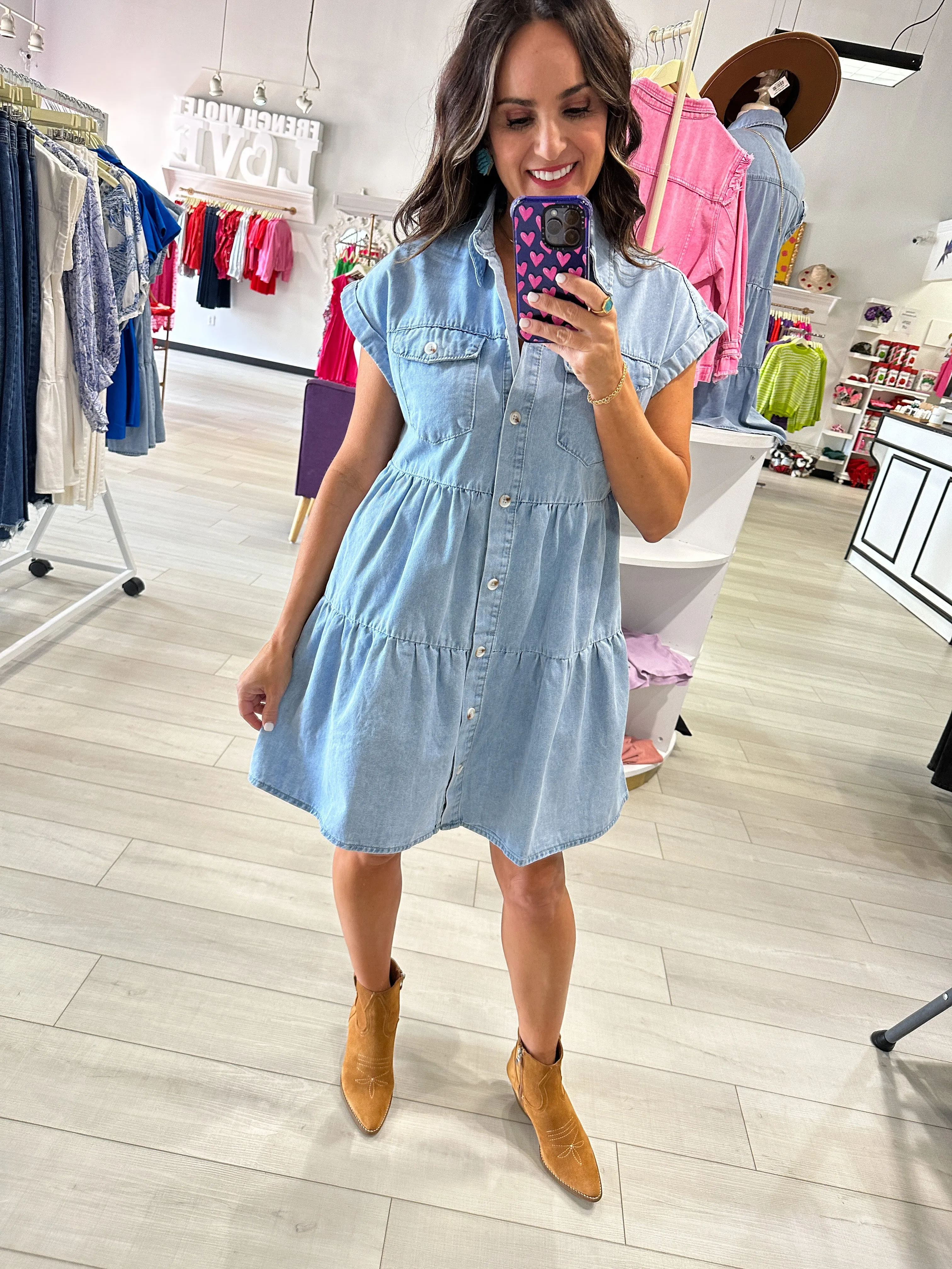 Call Me Cowgirl Denim Dress