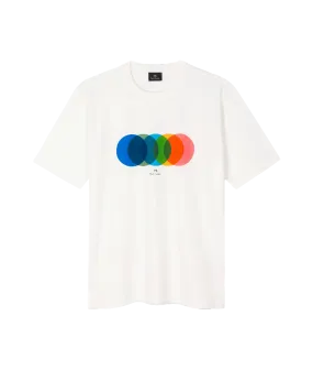 'Circles' Print T-Shirt - White