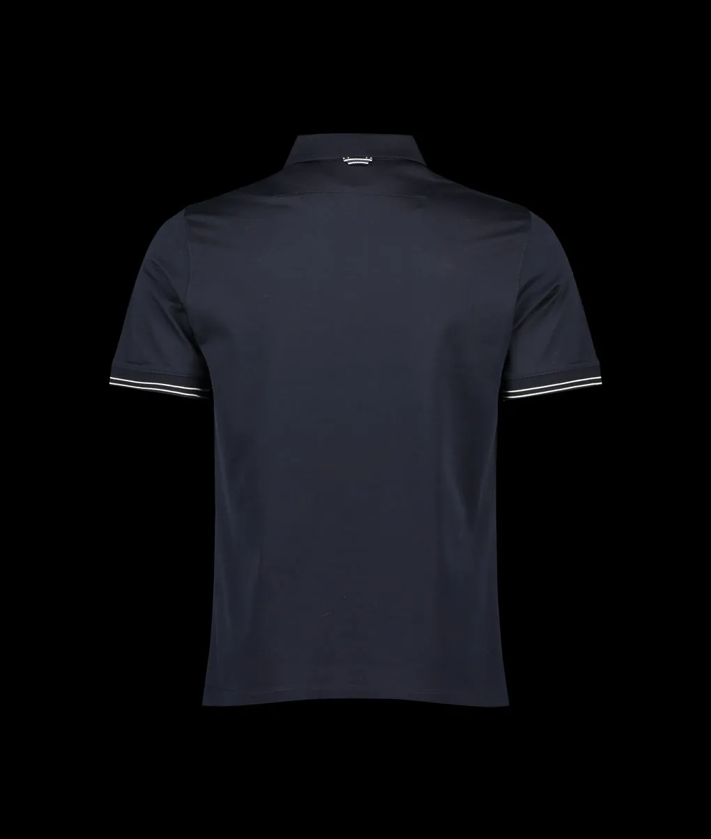 Clare Tipped Polo	 - Navy