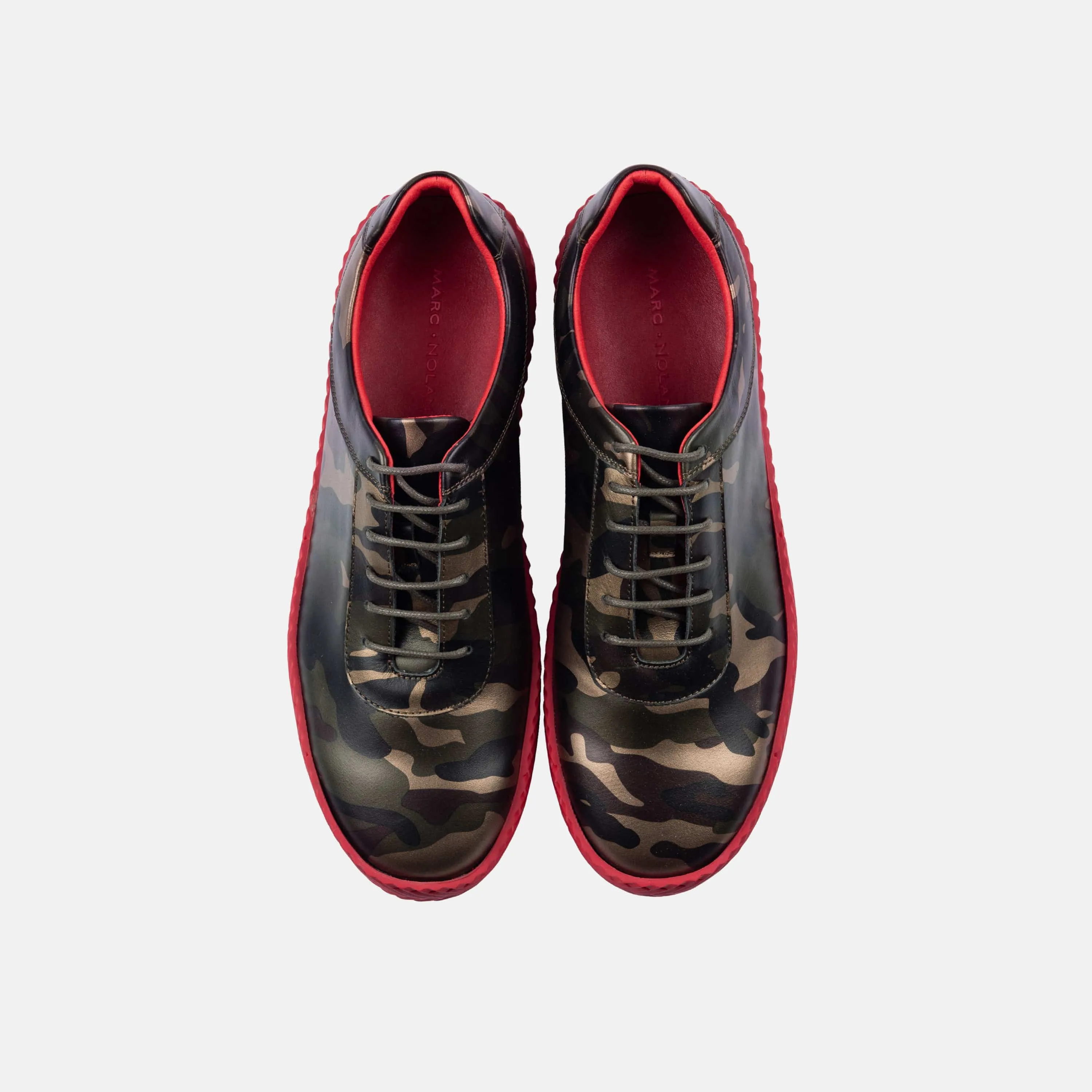 Cody Camo Leather Lace Up Sneakers