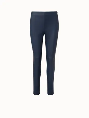 Fancy Skinny-Fit Hose aus Lammleder und Jersey