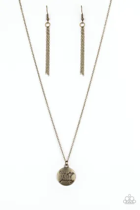 Find Joy - Brass Necklace