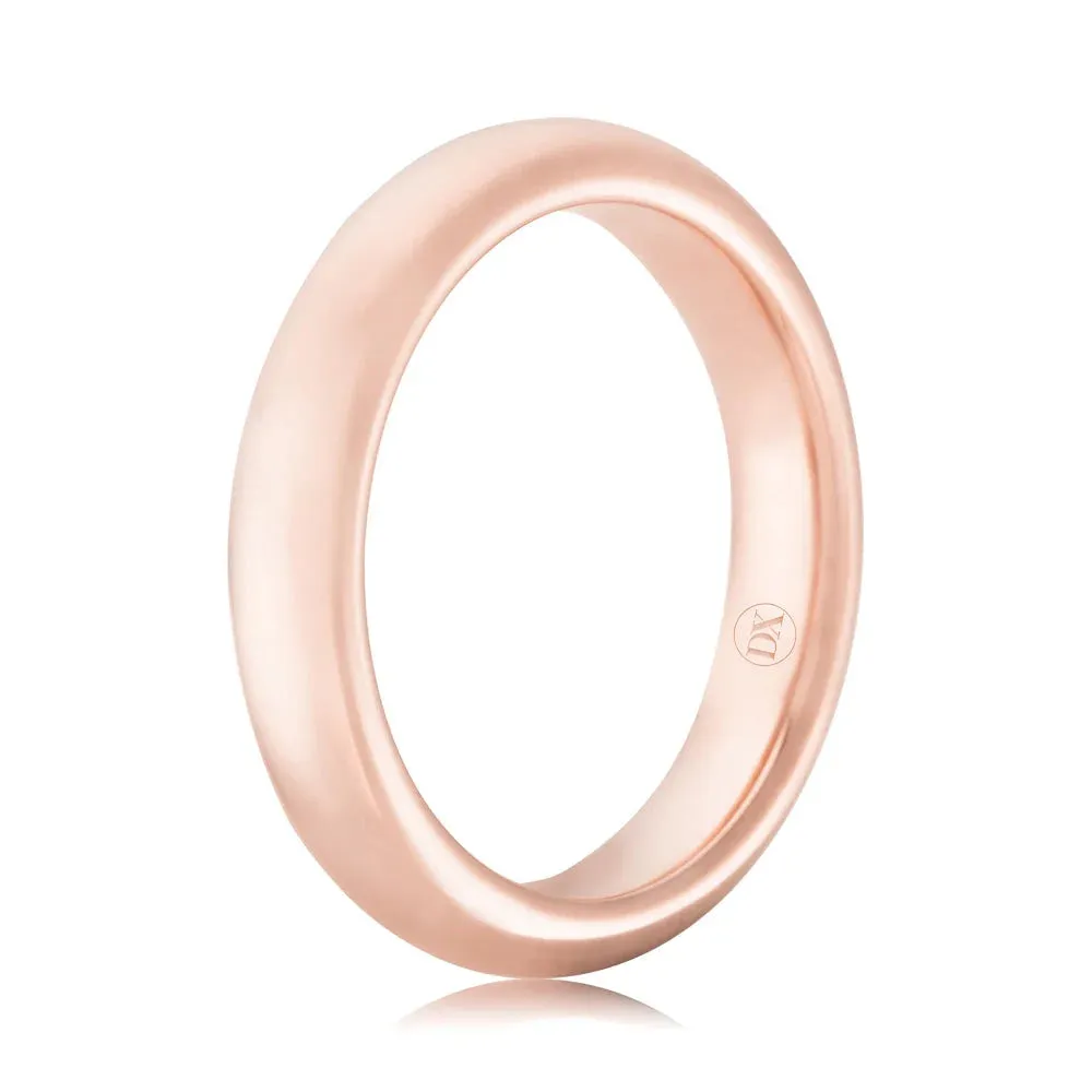 Full Dome 4mm - 9ct Rose Gold