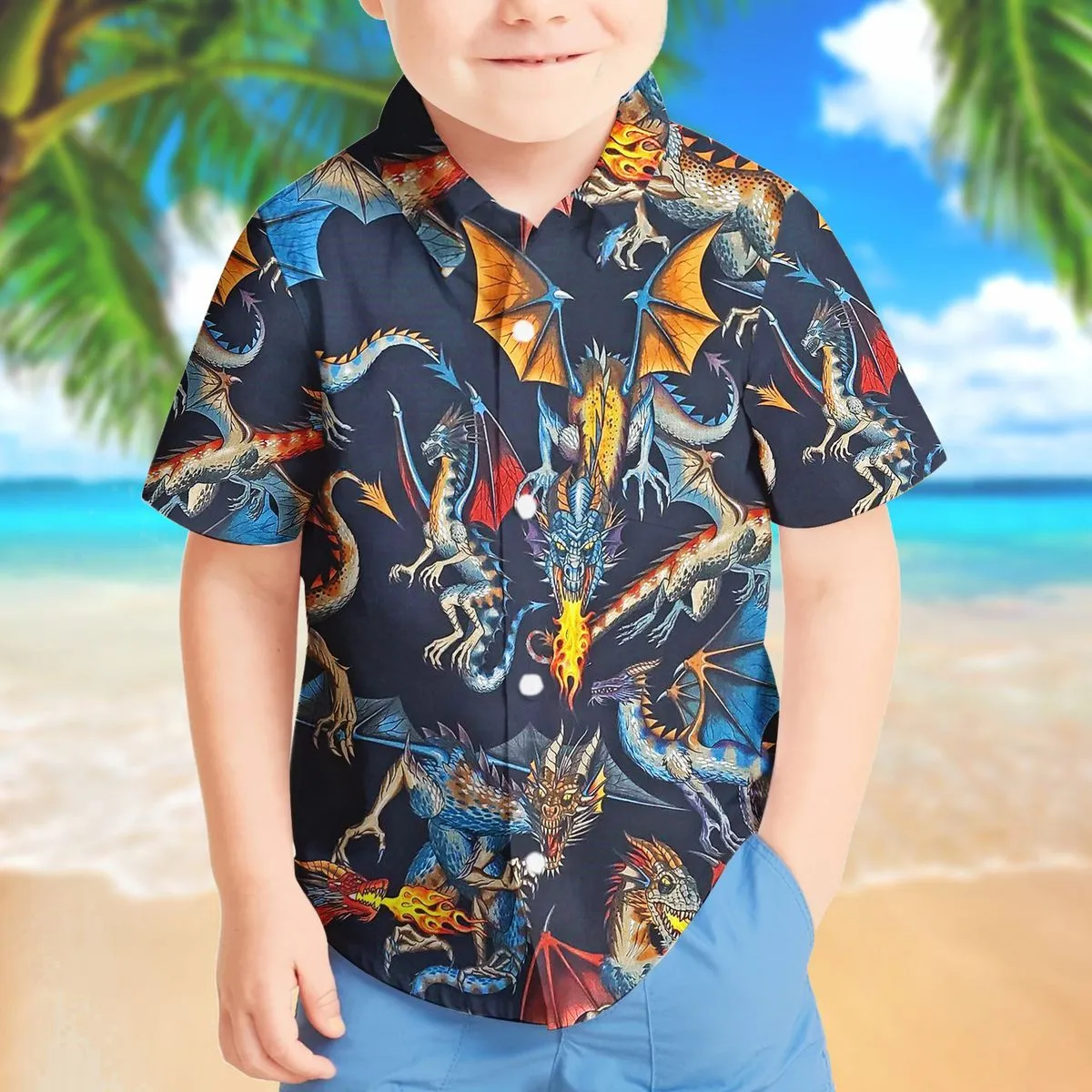 Gearhuman 3D Dragon Kid Hawaii Shirt