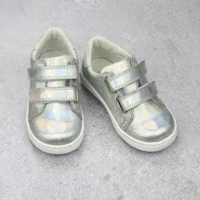 Girls Kenzie Double Velcro Sweetheart Leather Sneaker