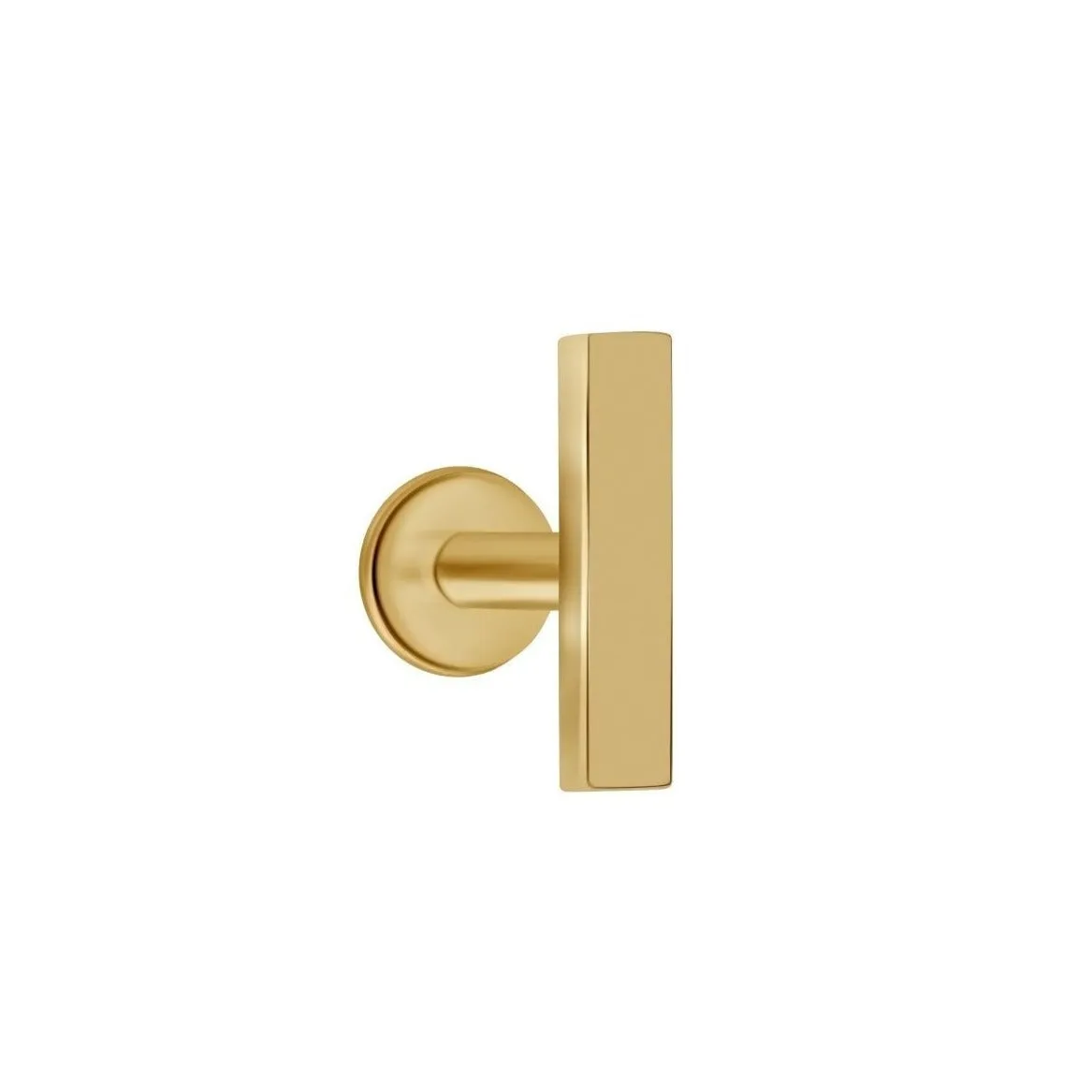 Gold Bar Flat Back Stud Earring