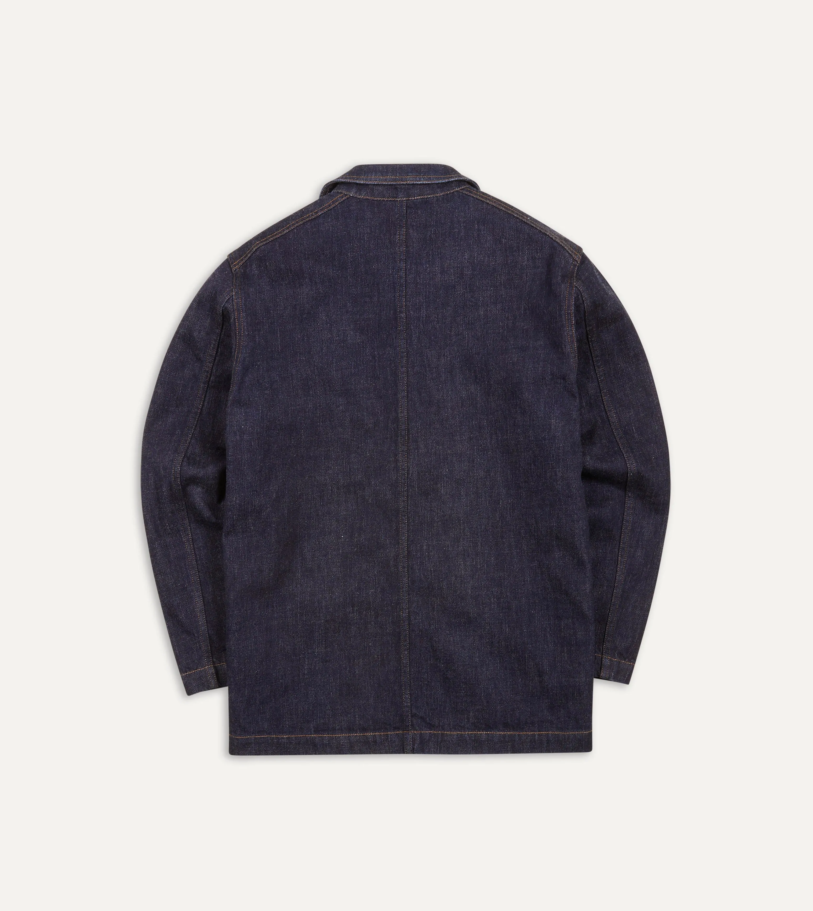 Indigo Rinse Denim Five-Pocket Chore Jacket