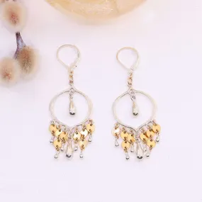 Isolde - Gold and Silver Chandelier Earrings