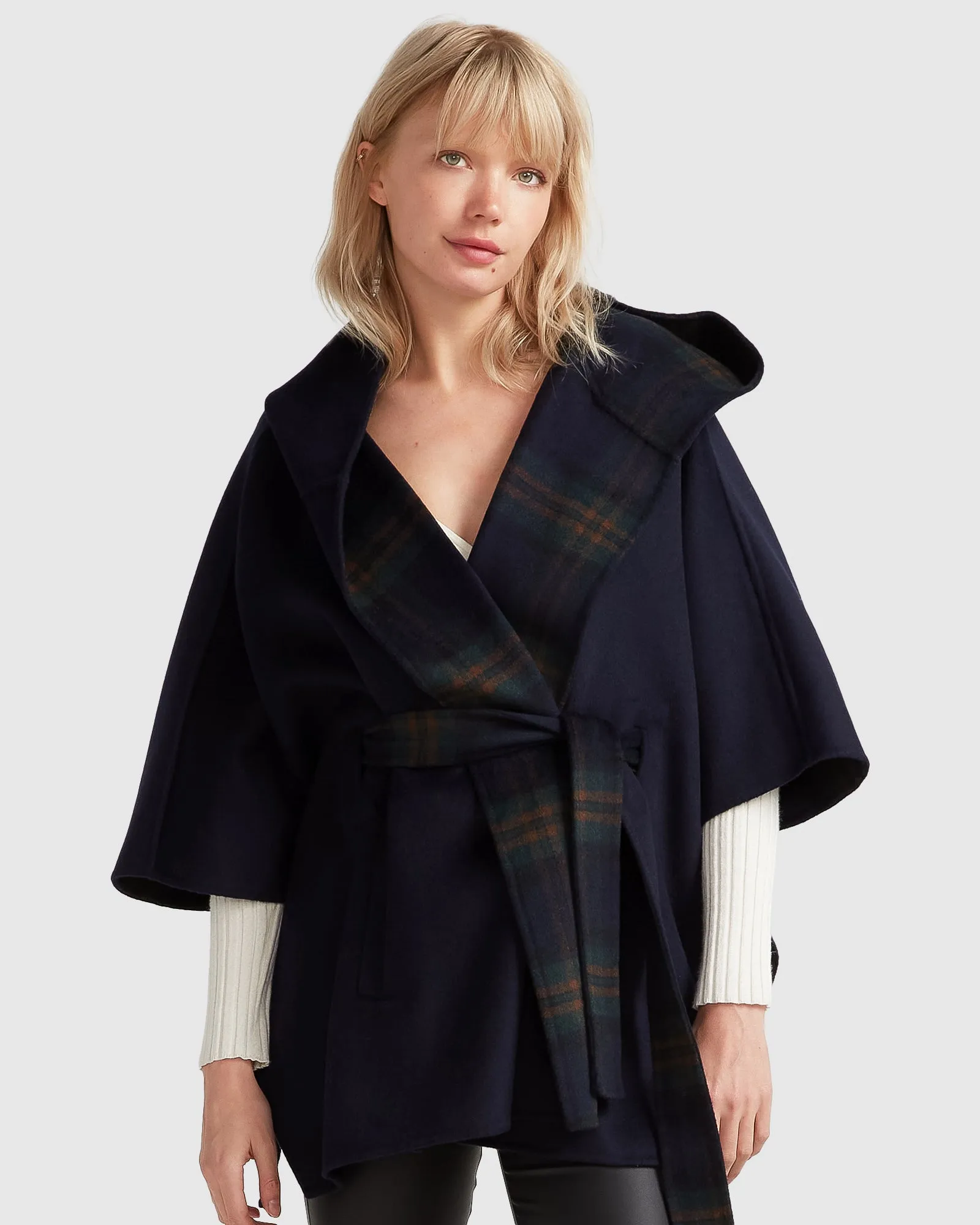 Jackson Landing Wool Blend Cape Coat - French Navy