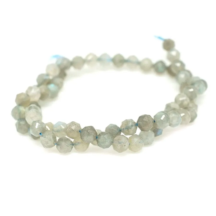 Labradorite Faceted Double Heart 6mm Star Cut - 15-16 Inch