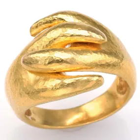 Lalaounis Vintage 18K Yellow Gold Greece Band Ring