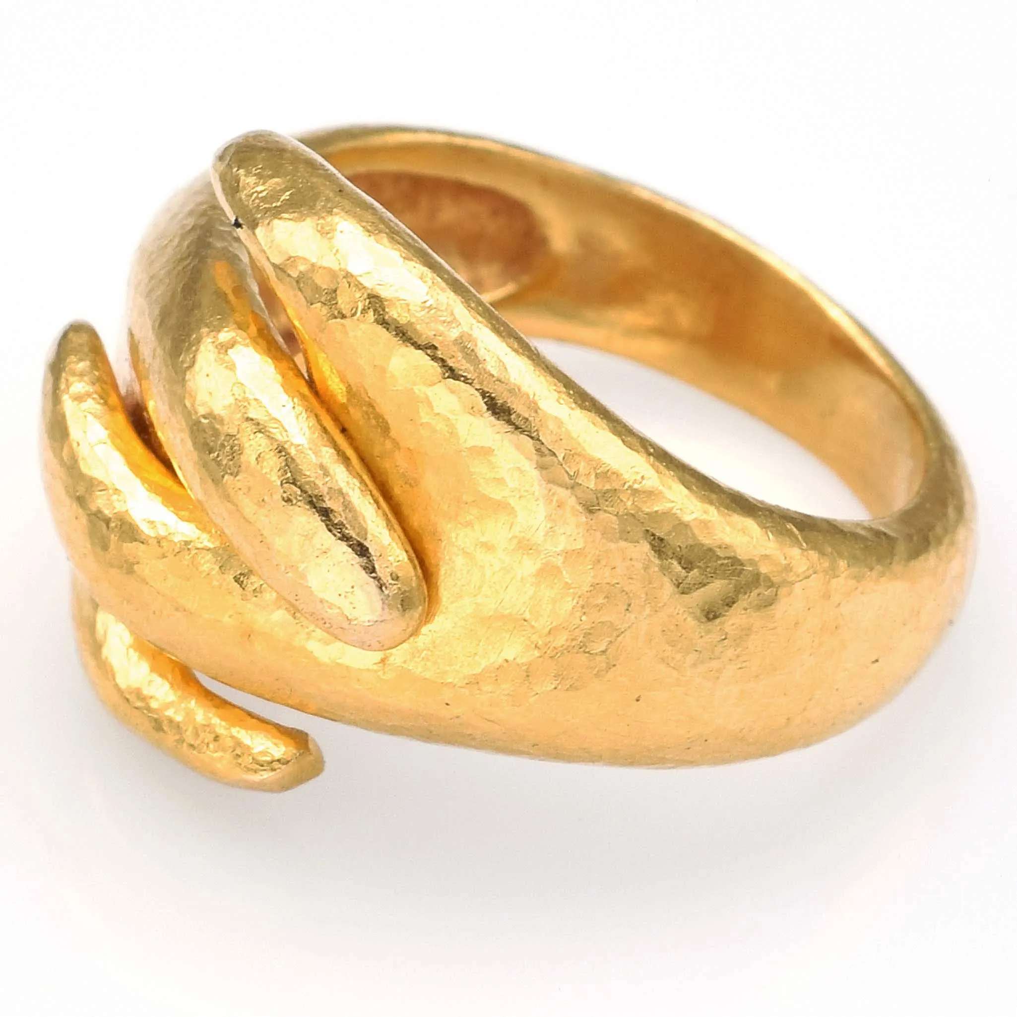 Lalaounis Vintage 18K Yellow Gold Greece Band Ring