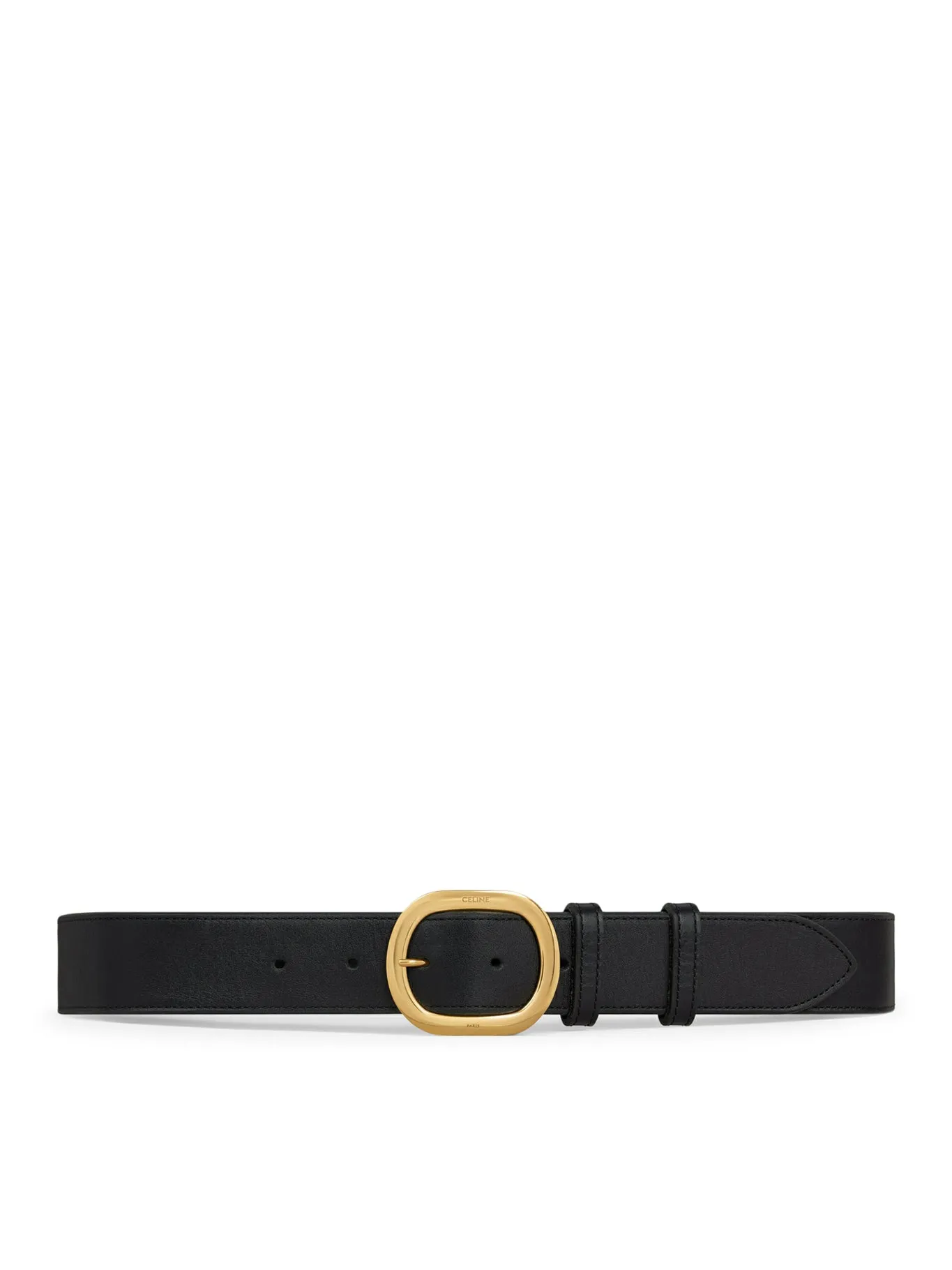 LARGE LULU BELT IN BLACK VINTAGE CALF LEATHER