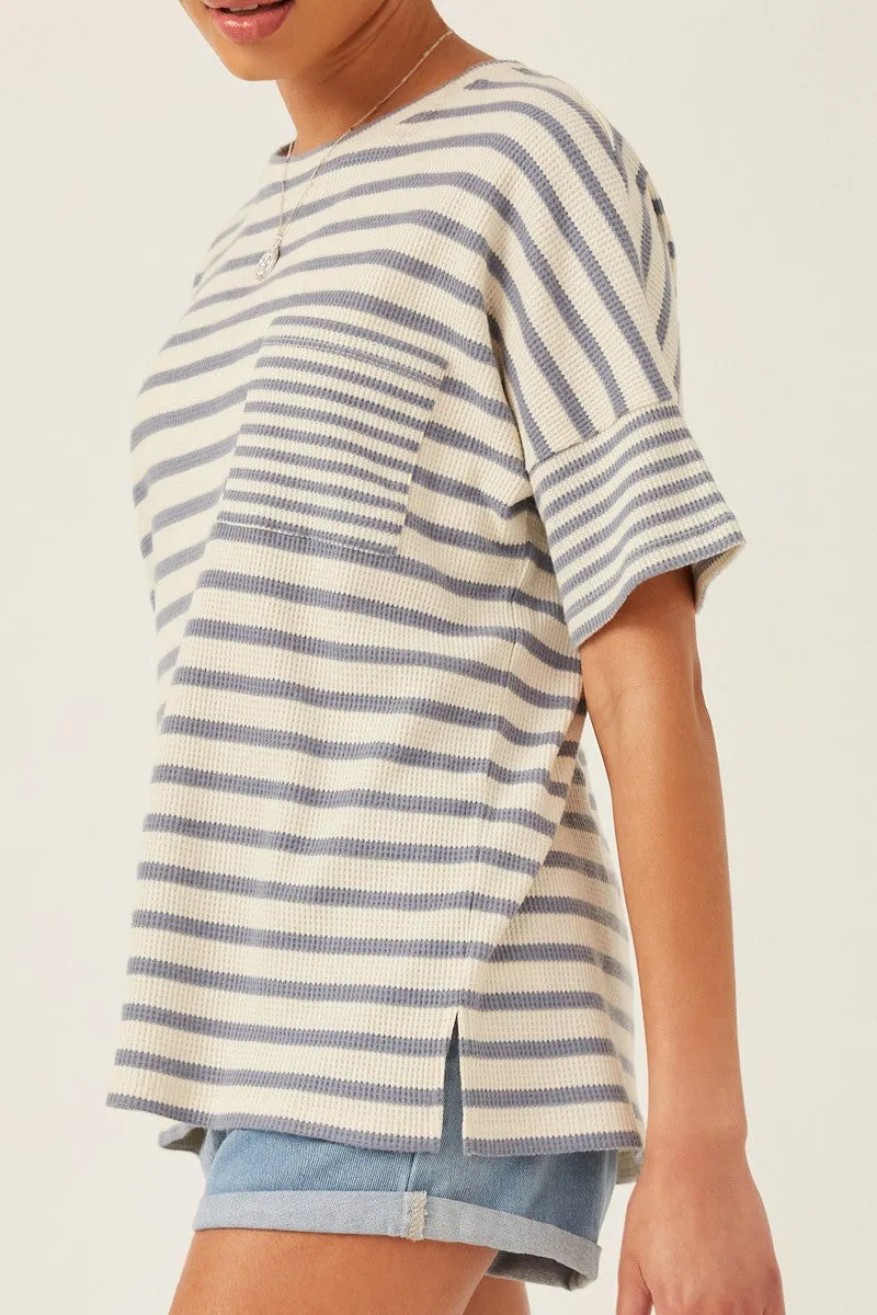 Lennon Stripe Top in Blue