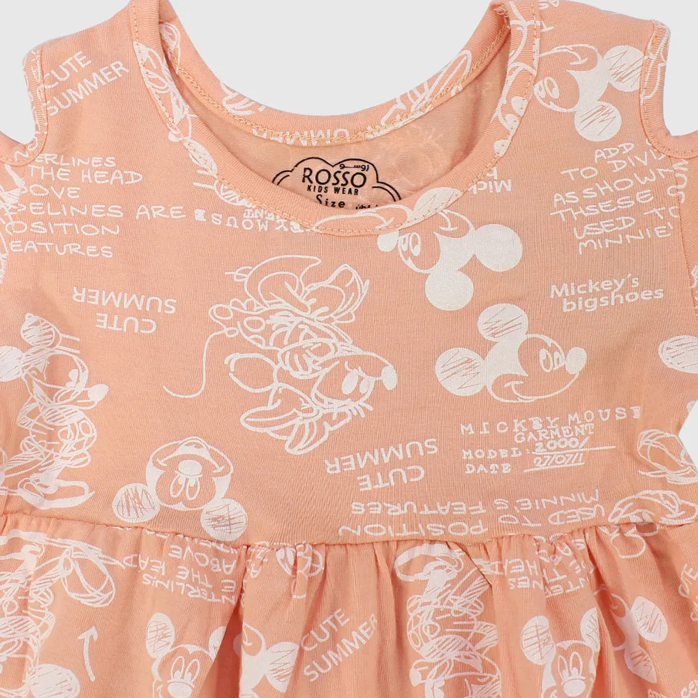 Mickey & Minnie Mouse Short-Sleeved Dress