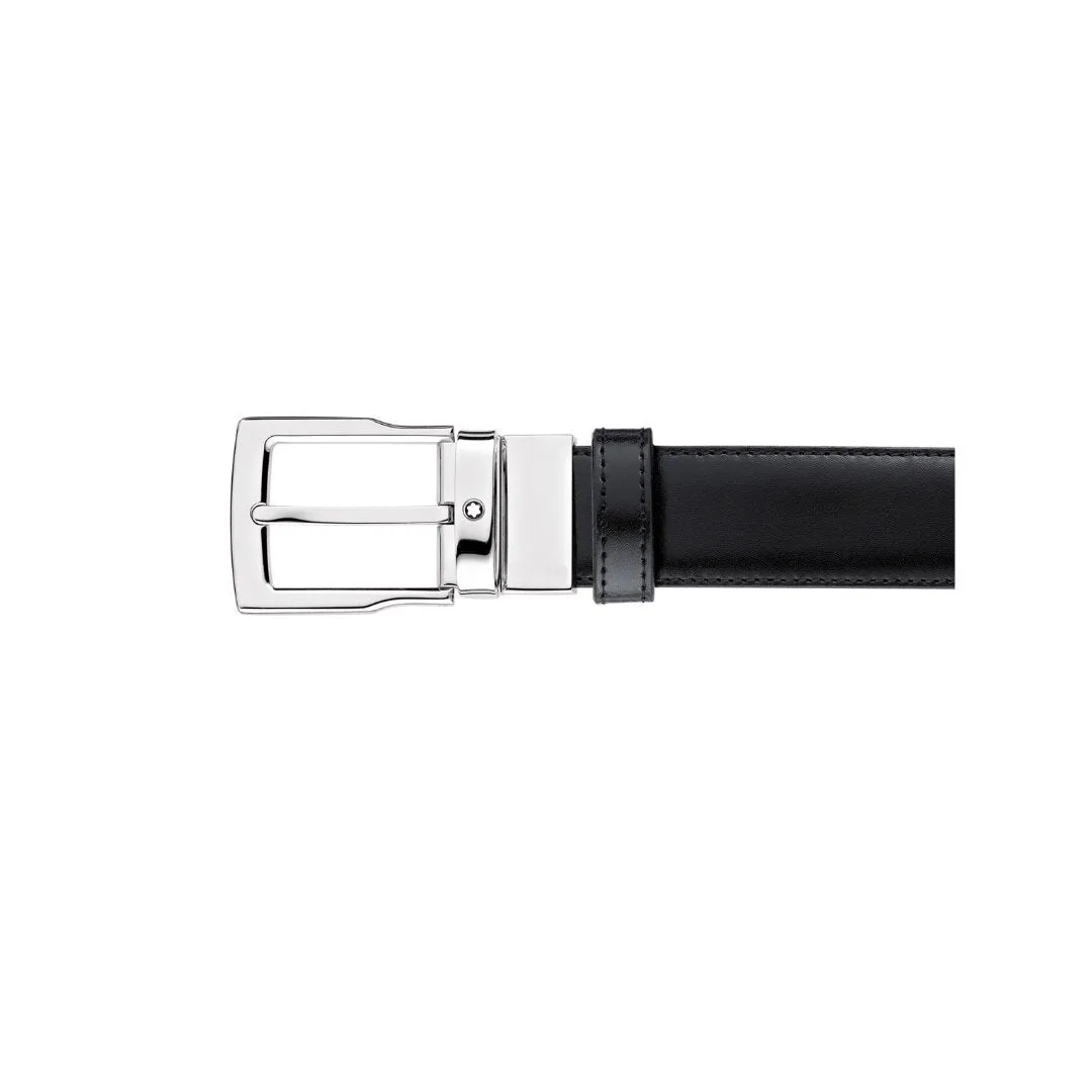 Montblanc black/brown 30 mm reversible leather belt