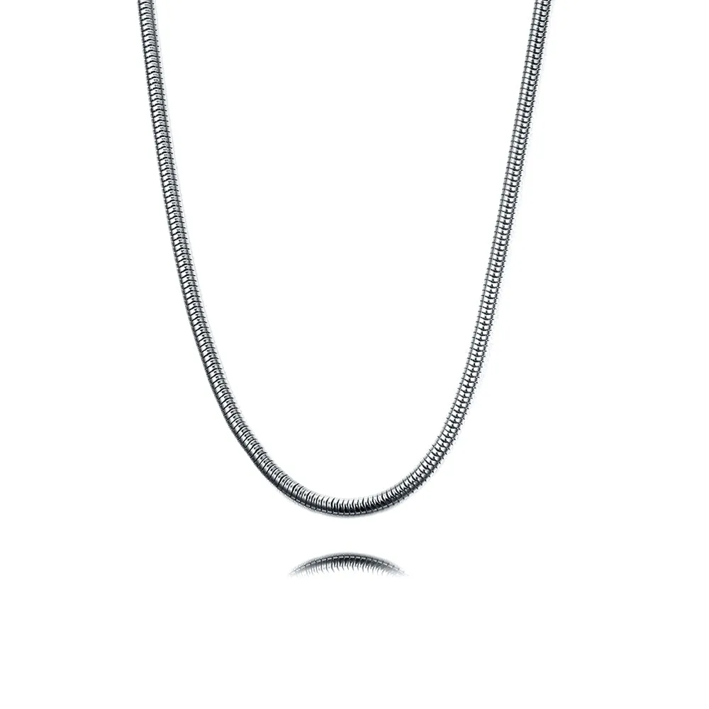 No-Tarnish Medical Grade Titanium Snake Stack Necklace