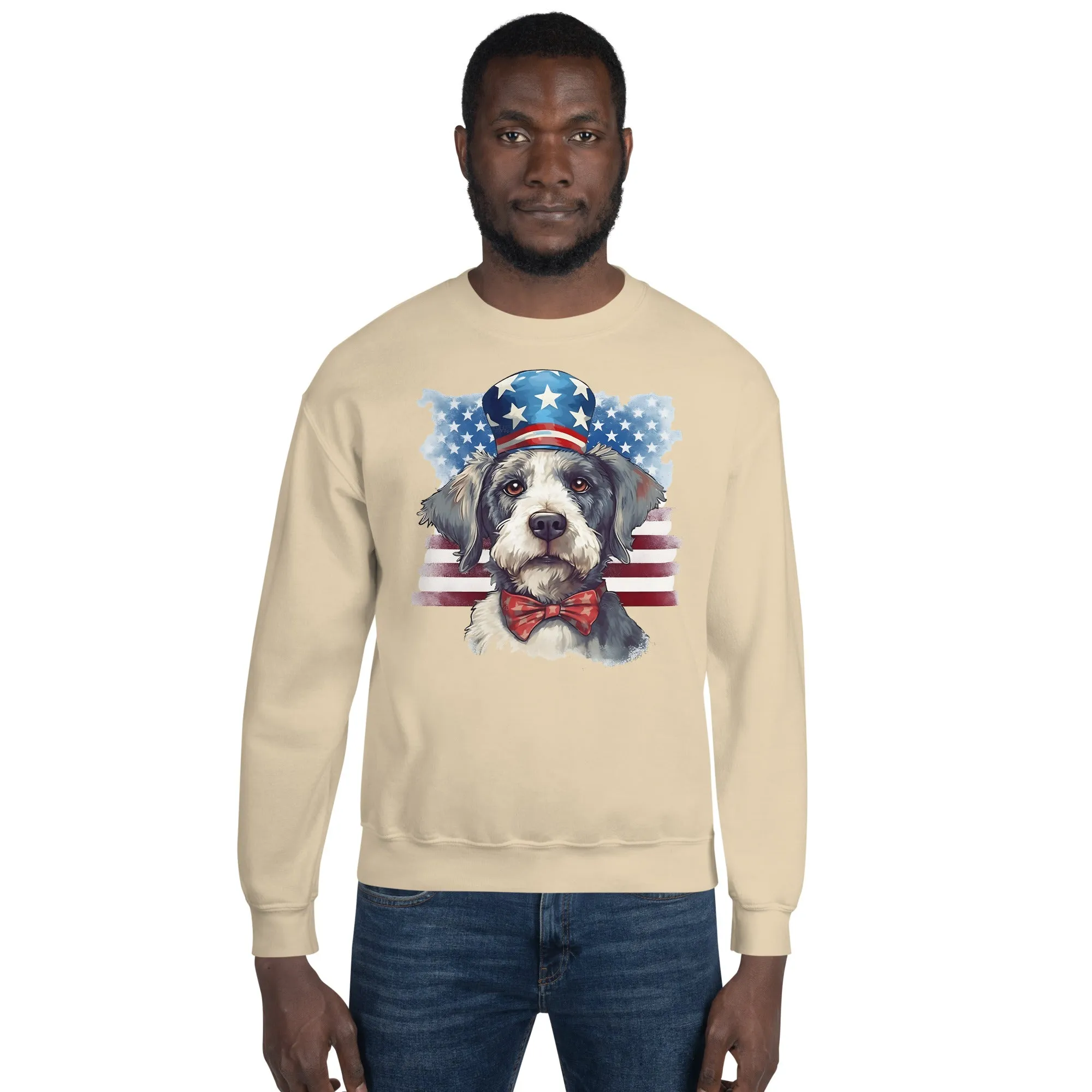 Patriotic Dog Tibetan Terrier Sweatshirt For Proud Dog Owner