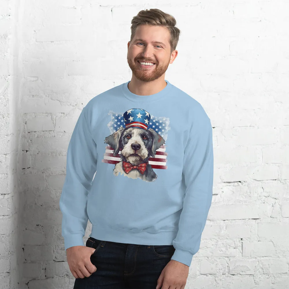 Patriotic Dog Tibetan Terrier Sweatshirt For Proud Dog Owner