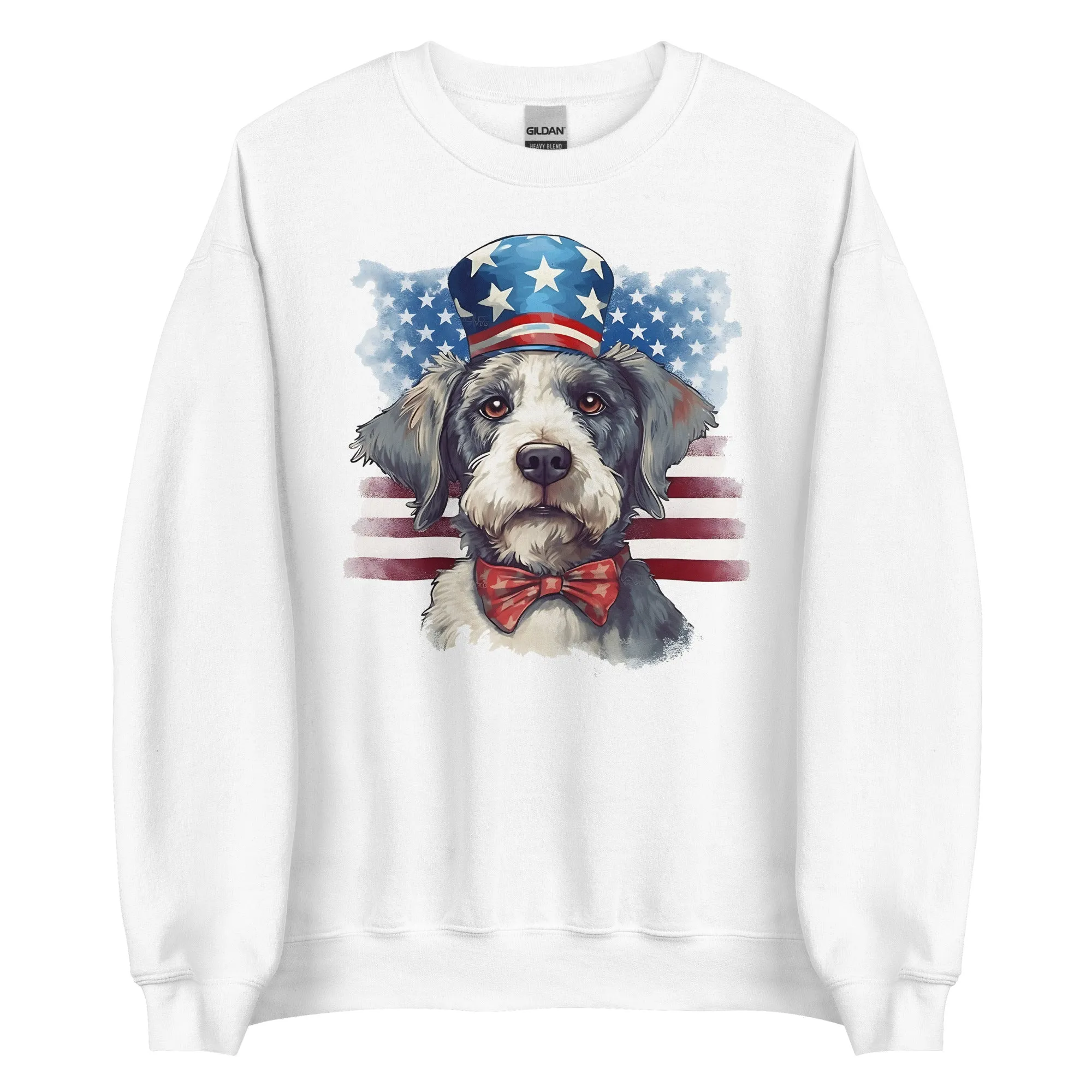 Patriotic Dog Tibetan Terrier Sweatshirt For Proud Dog Owner