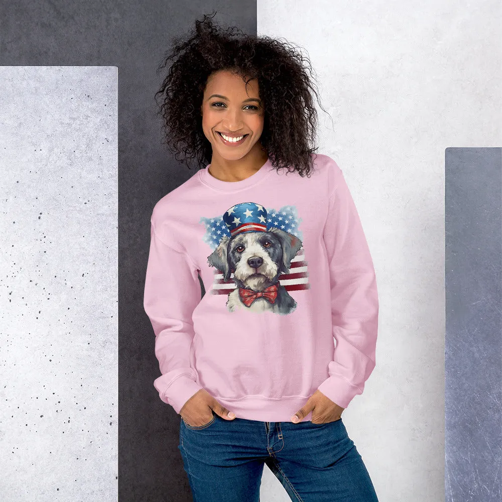 Patriotic Dog Tibetan Terrier Sweatshirt For Proud Dog Owner