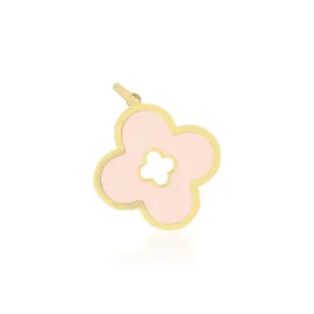 Pink Pearl Clover Cut Out Charm