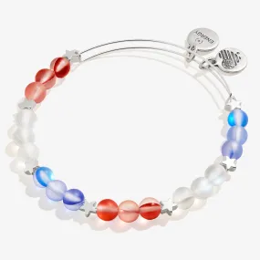 Red, White, and Blue Celebration Beaded Bangle