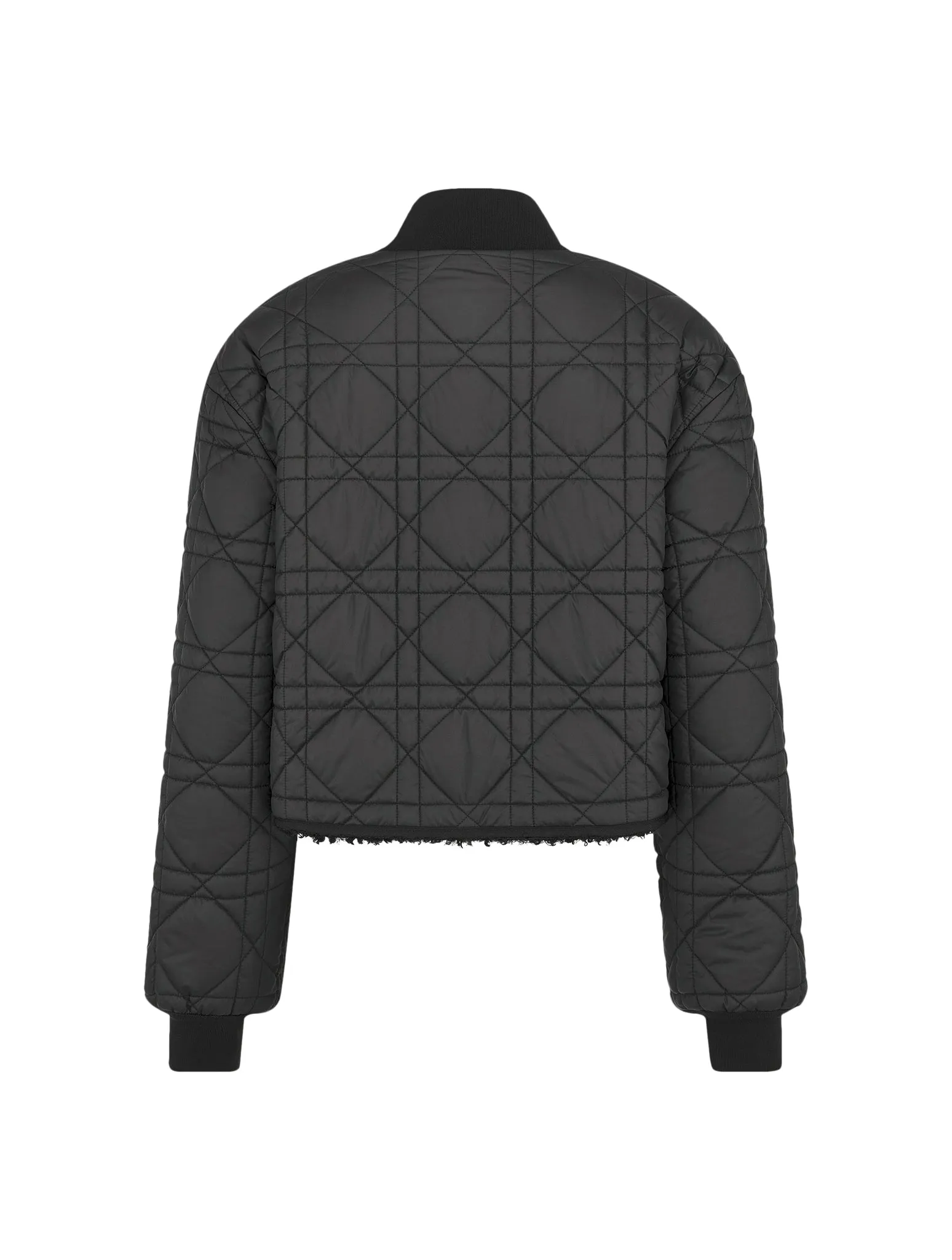 REVERSIBLE MACROCANNAGE BOMBER JACKET