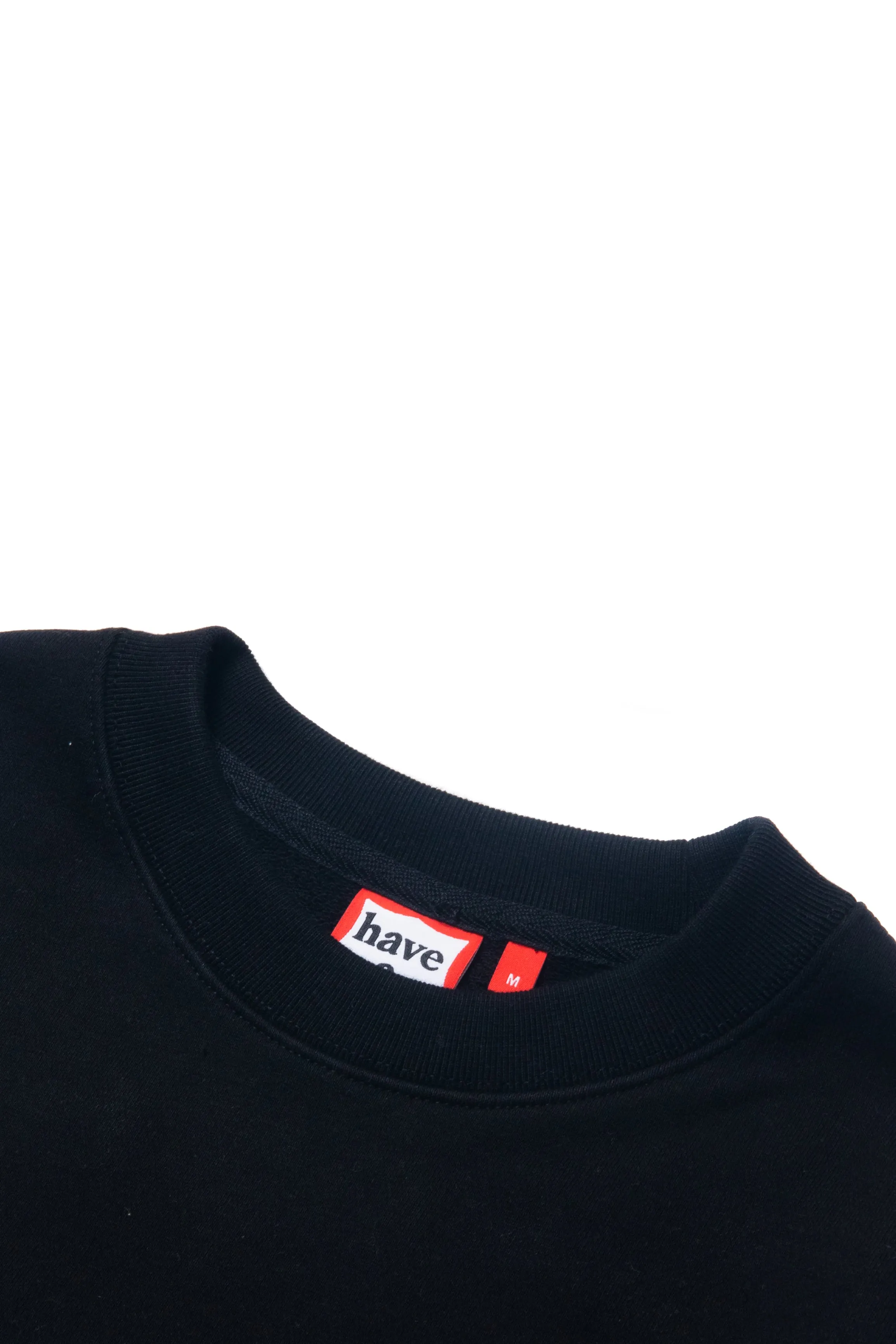 SIDE BLUE FRAME EMBROIDERED CREWNECK BLACK