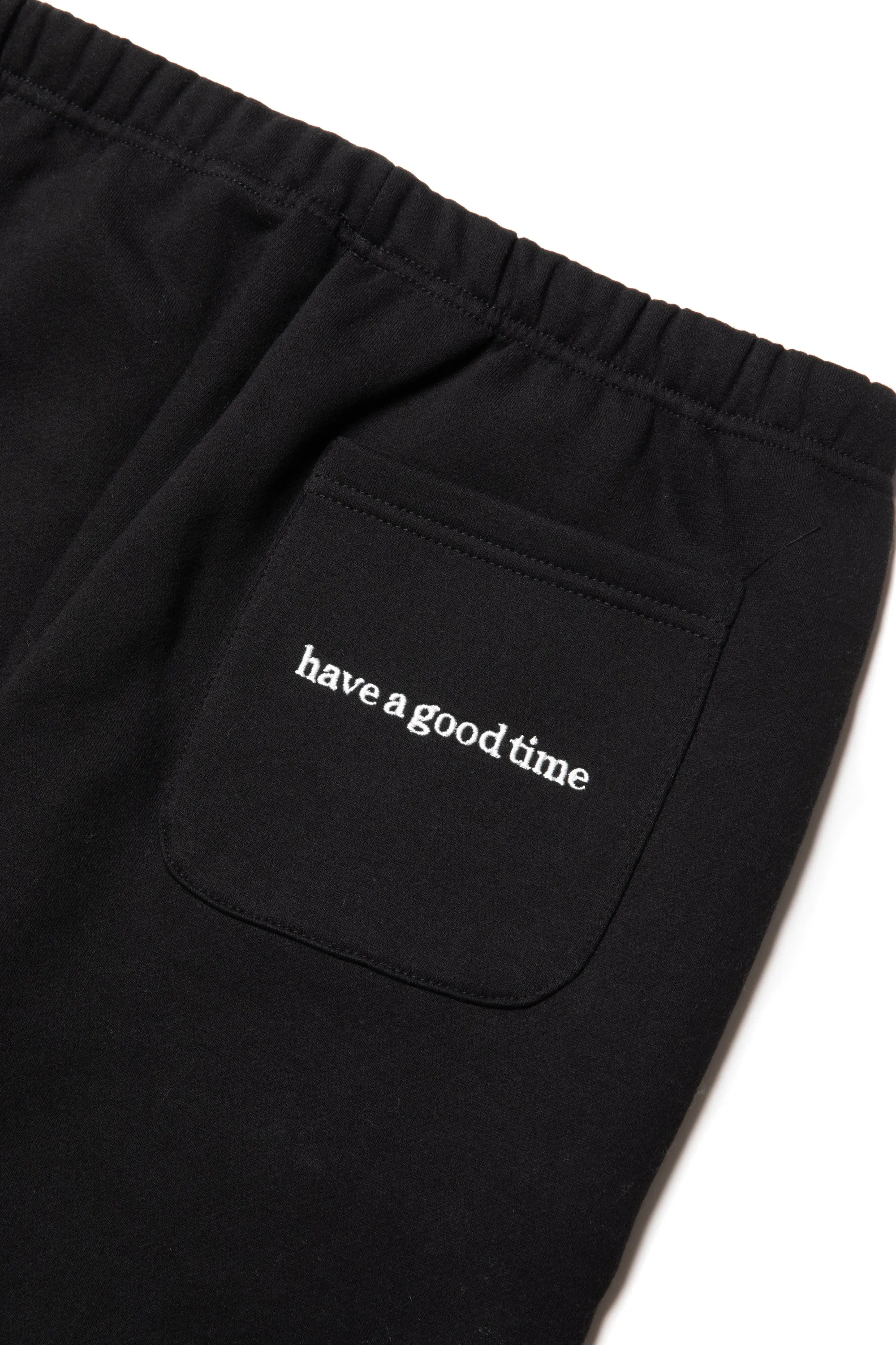 SIDE LOGO EMBROIDERED SWEATPANTS BLACK