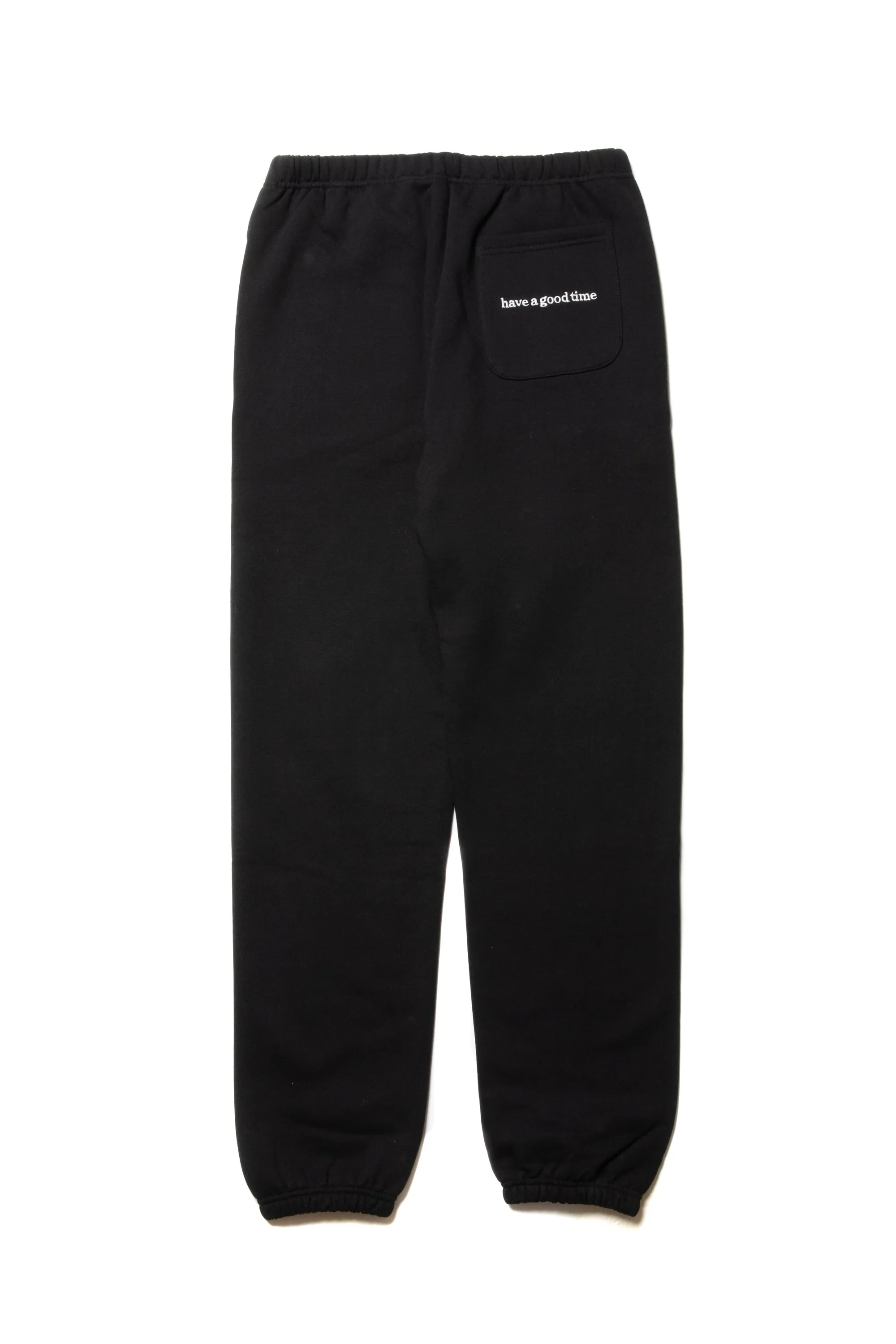 SIDE LOGO EMBROIDERED SWEATPANTS BLACK