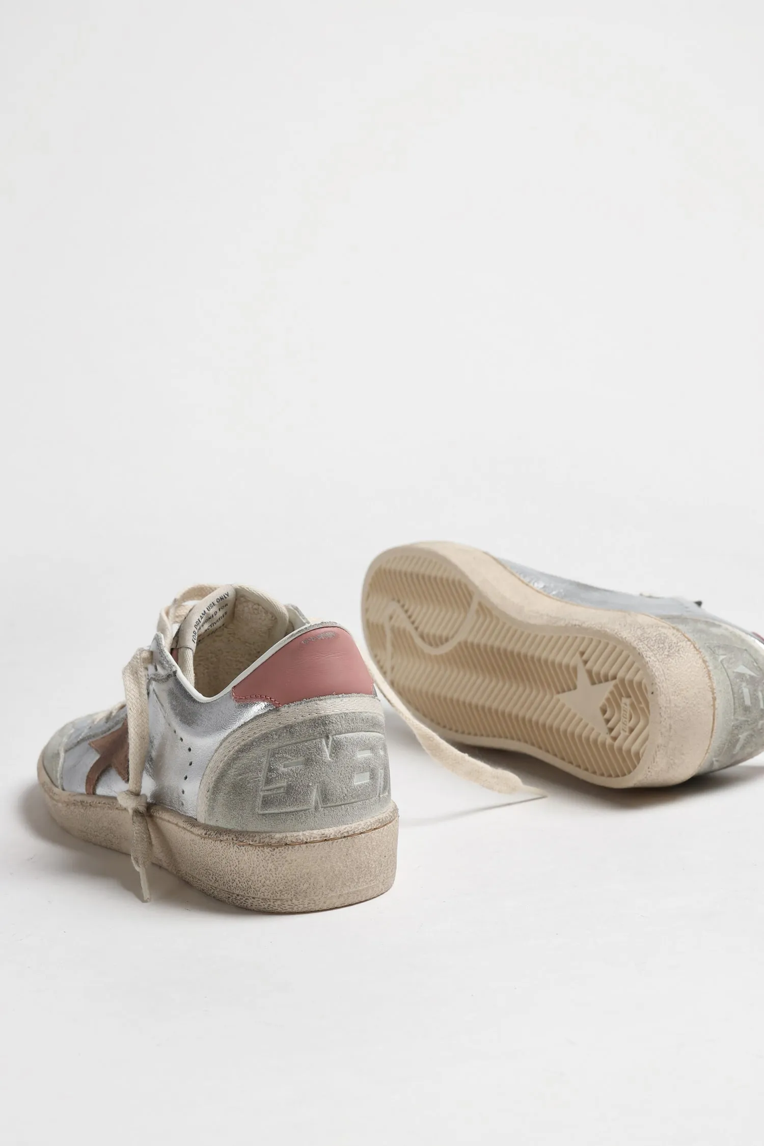 Sneaker Ballstar in Silber/Ash Rose