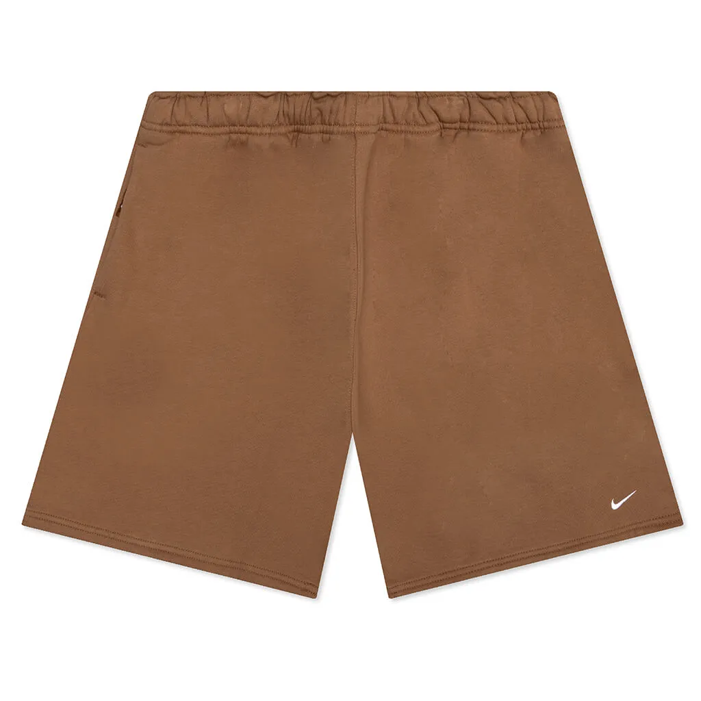 Solo Swoosh Fleece Short - Ale Brown/White