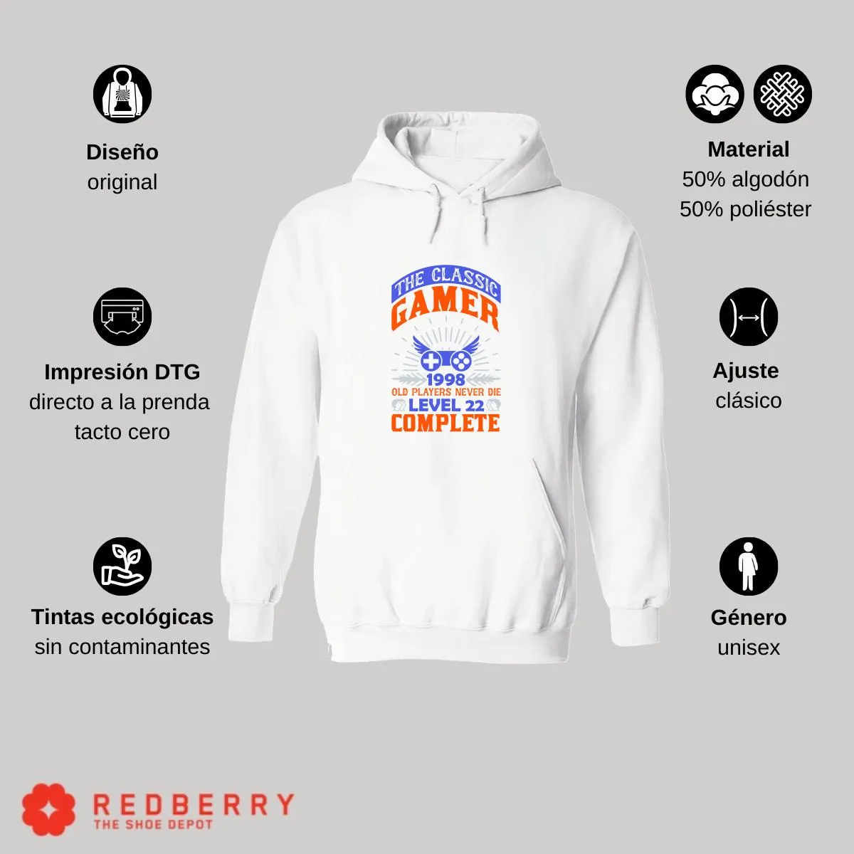 Sudadera Hombre  Hoodie Gamer Videojuegos Frases 040