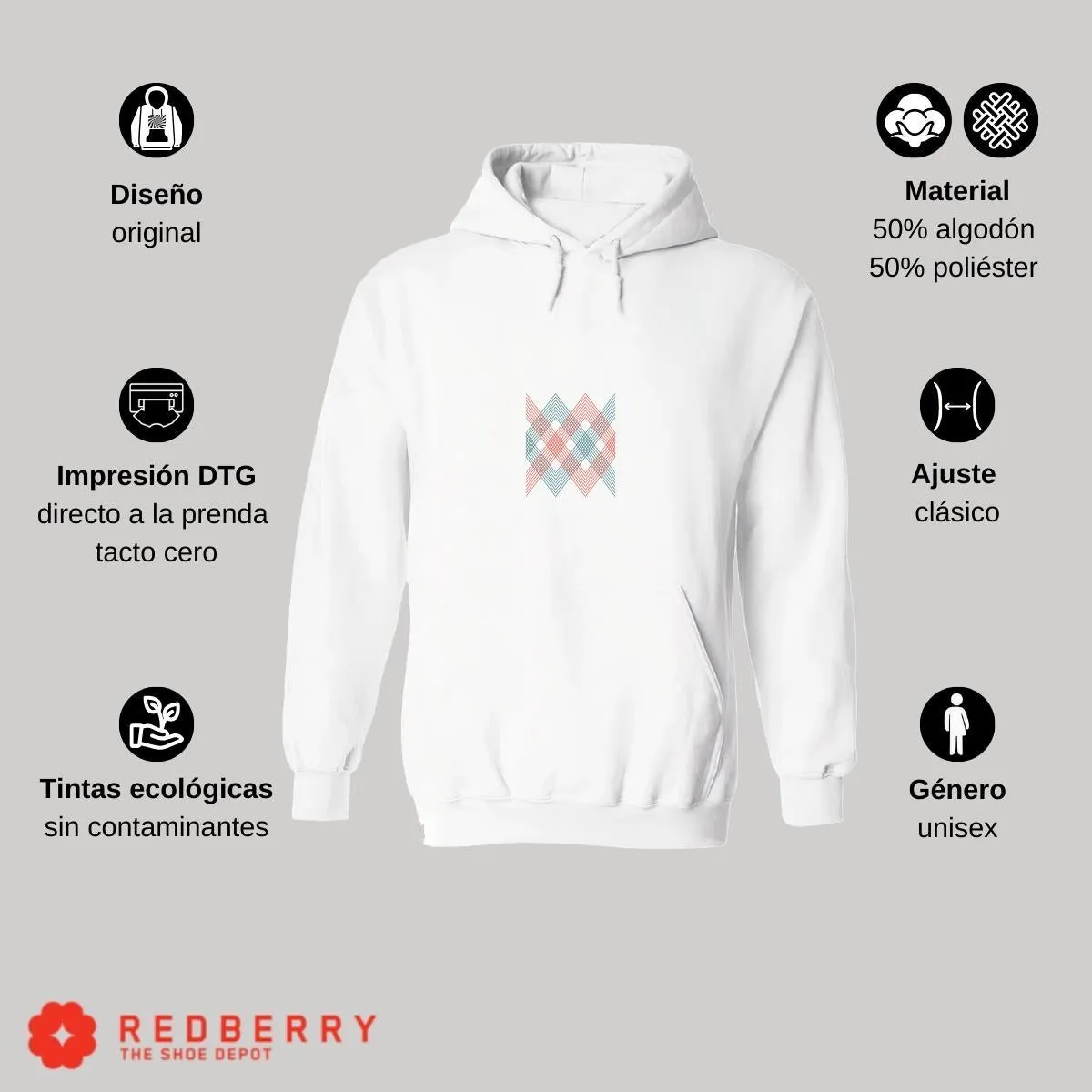 Sudadera Hombre  Hoodie Geometría Diseo Frases 010