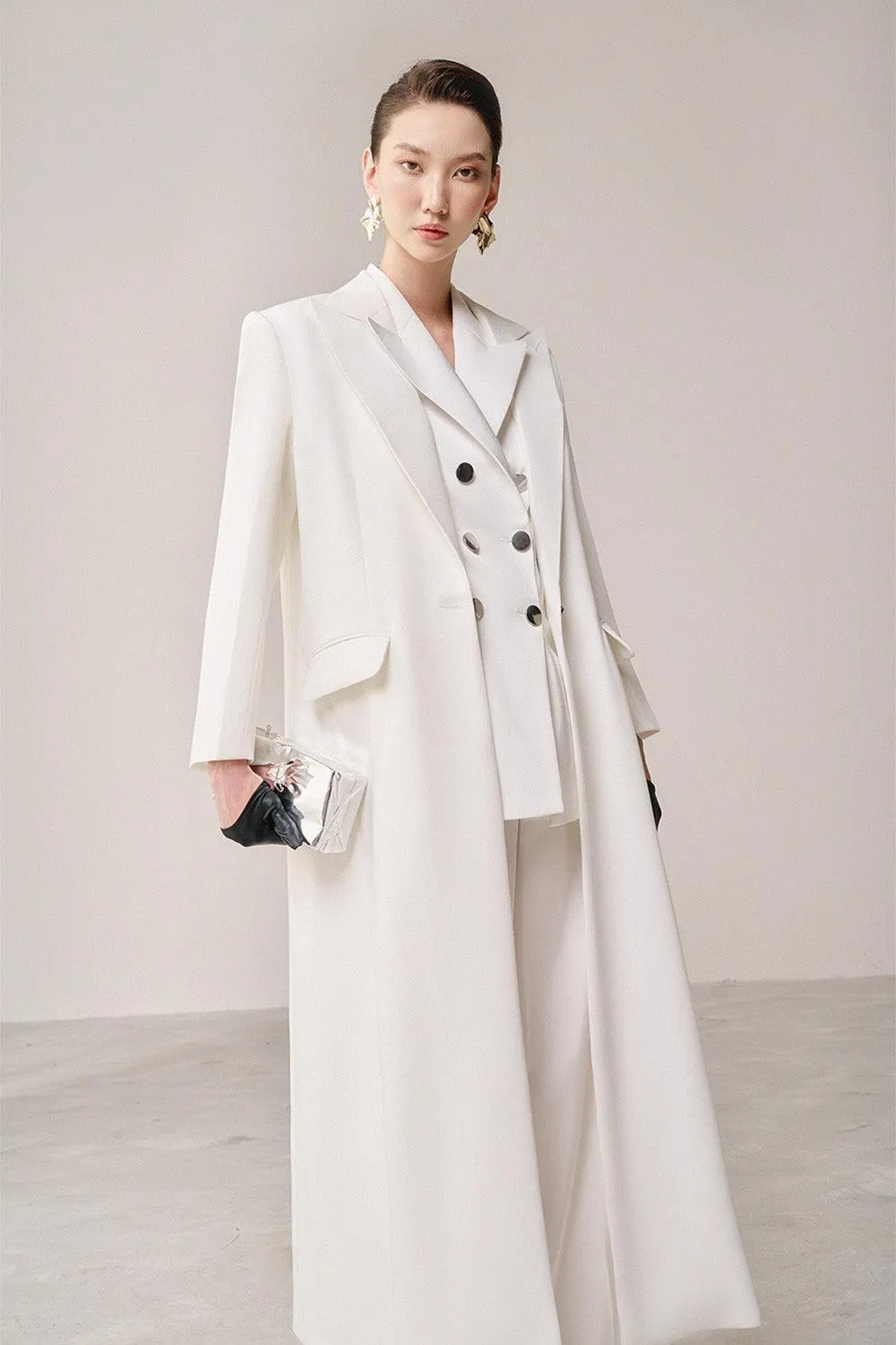 Thaliol Overcoat Notch Lapel Cotton Trench Coat