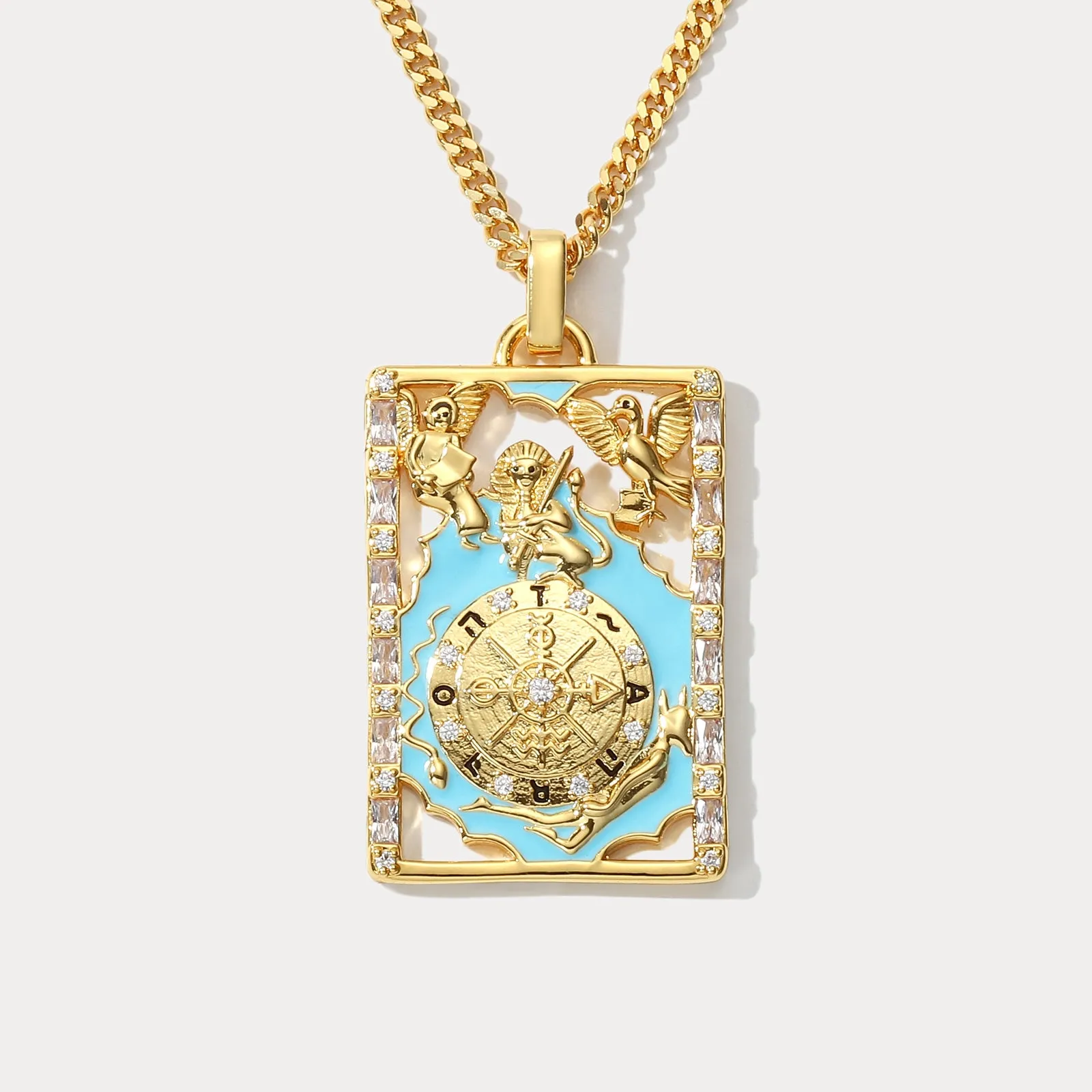 Wheel Of Fortune Tarot Necklace