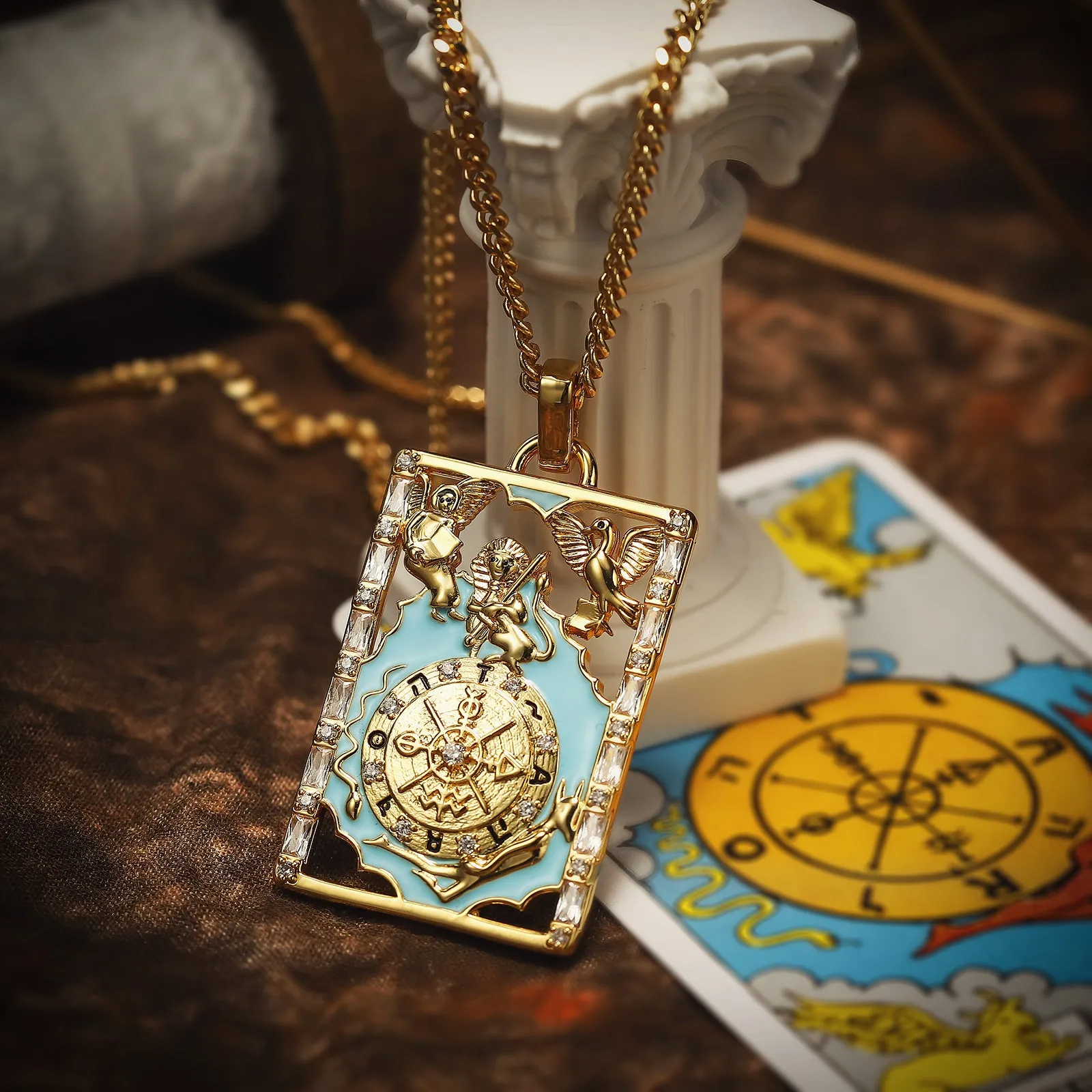 Wheel Of Fortune Tarot Necklace