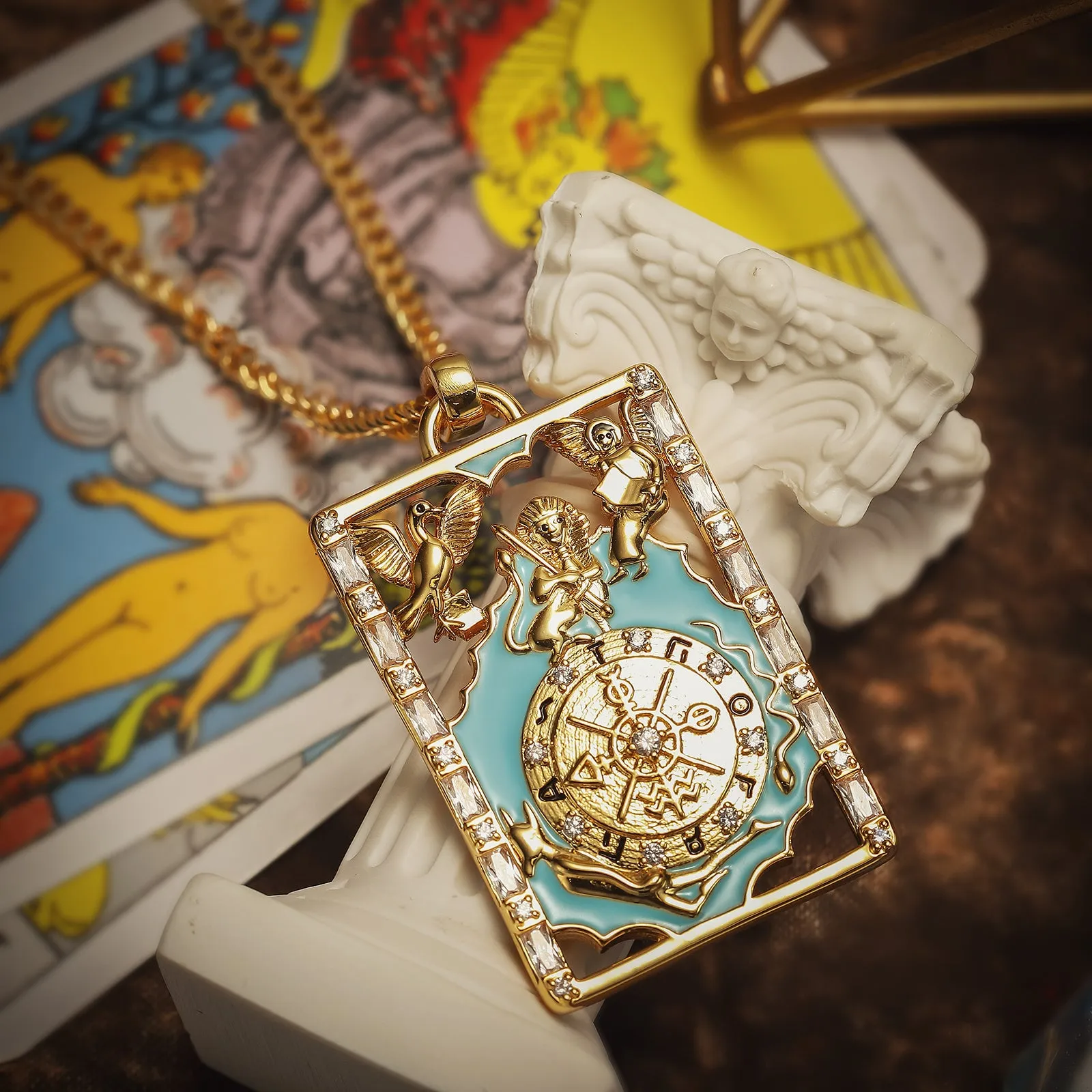 Wheel Of Fortune Tarot Necklace